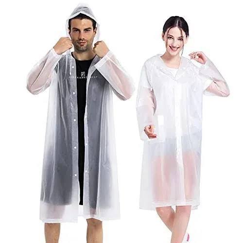 Regenjassen (2 stuks) - Herbruikbare EVA-regenponcho's voor volwassenen Regenjassen Regenjassen voor mannen Dames