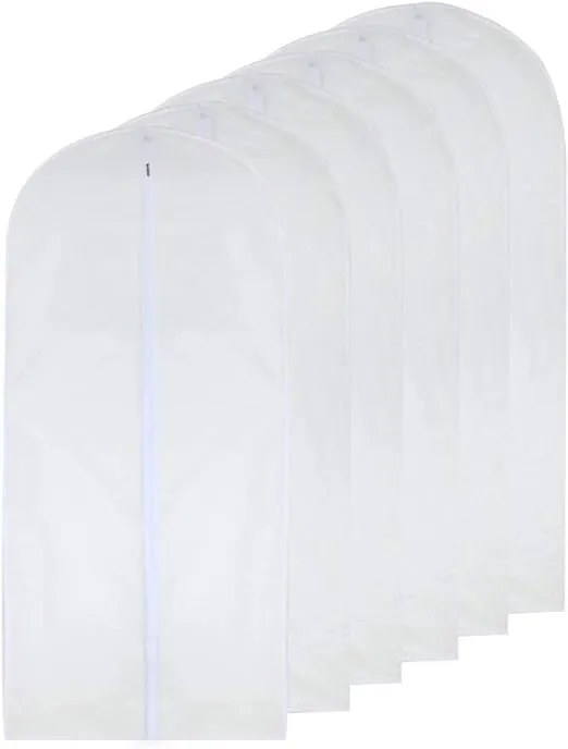 Garment Bag Clear 24&#039;&#039; x 48&#039;&#039; Long Suit Dust Bags x 48&#039;&#039;, White 