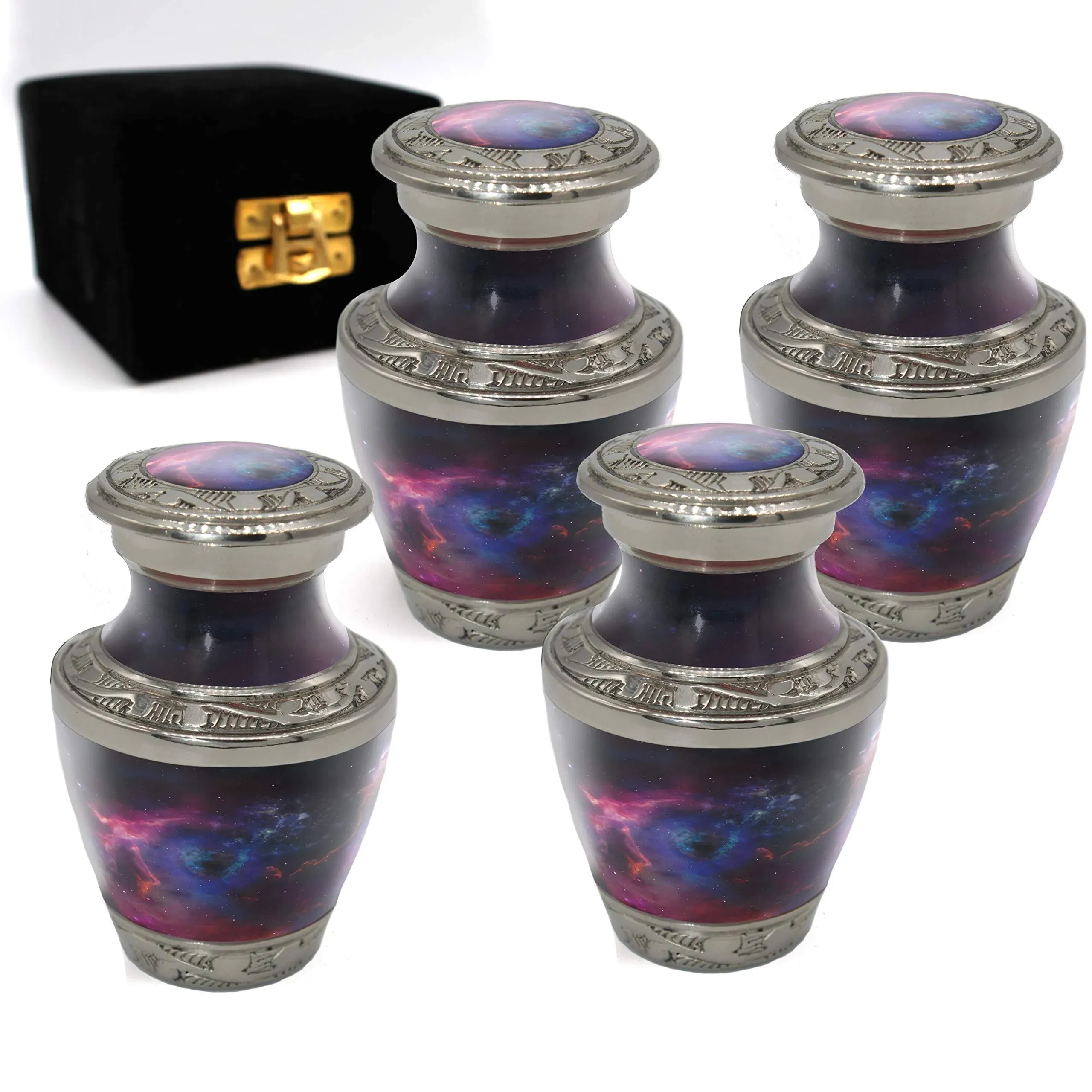 Cosmic Galaxy Keepsake Urns for Human Ashes with Velvet Gift Box for Cremation Keepsakes for Ashes