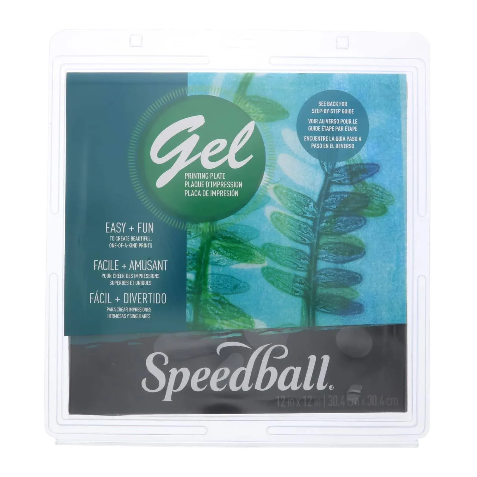 Speedball Gel Printing Plate, 12” x 12” for Monoprinting, Printmaking, Press, Arts & Crafts