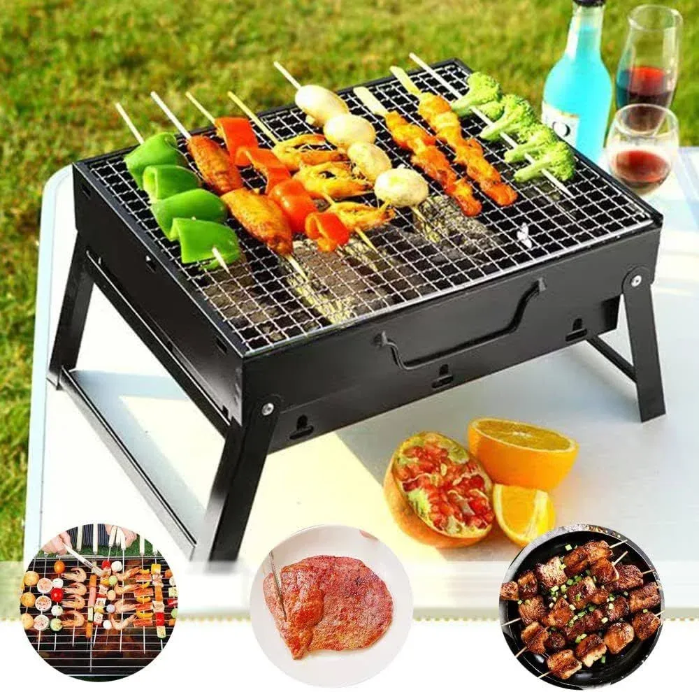 Charcoal Grill, BBQ Grill Folding Portable Lightweight Smoker Grill, Barbecue