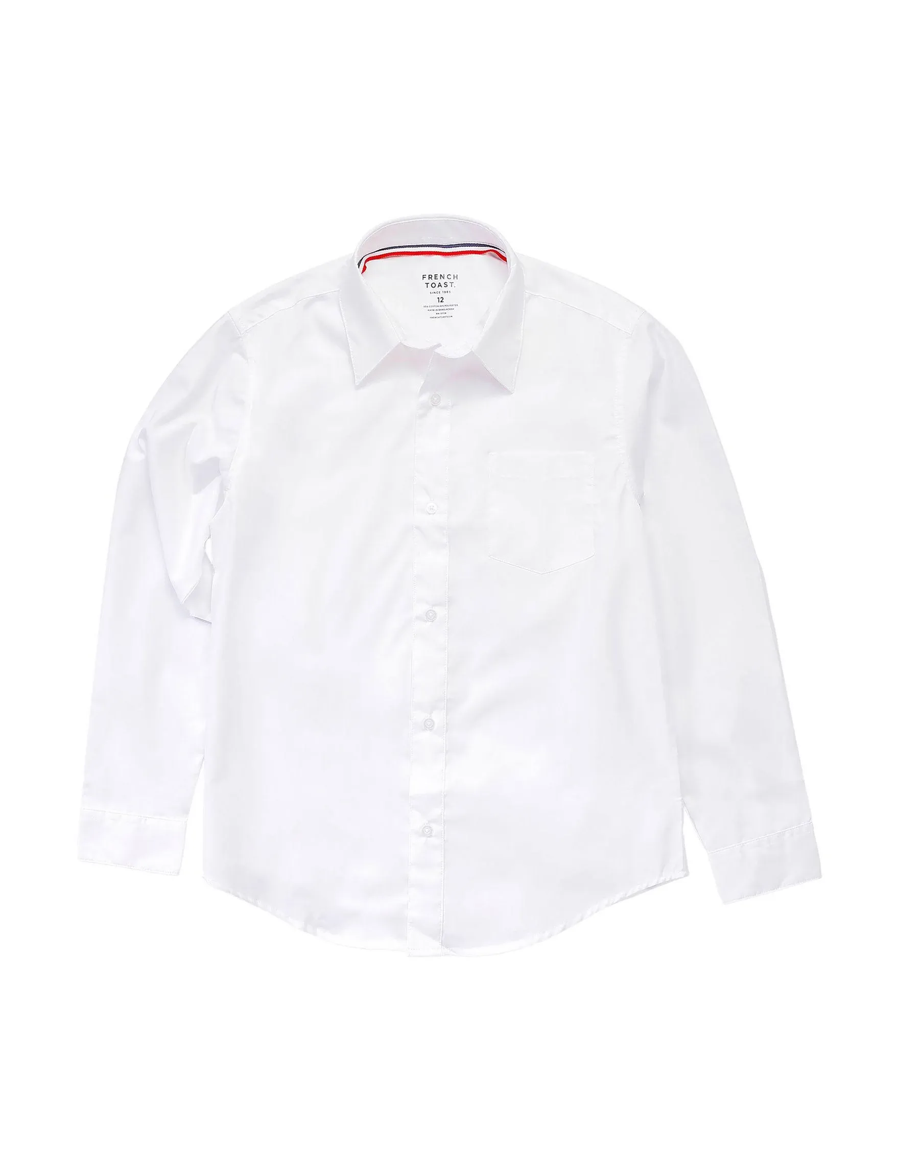 French Toast Boys 10-20 Husky Long-Sleeve Dress Shirt 14H / White