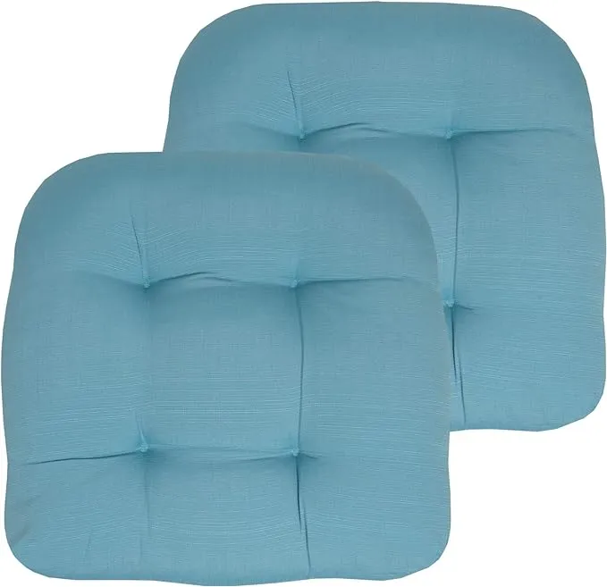 Sweet Home Collection Indoor-Outdoor Reversible Patio Seat Cushion Pad 2 Pack, Teal