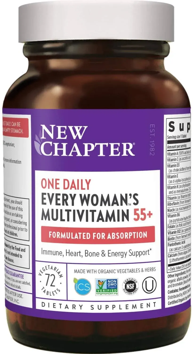 New Chapter Whole-Food Multivitamin, 55+ Every Woman's One Daily, Vegetarian Tablets - 48 tablets