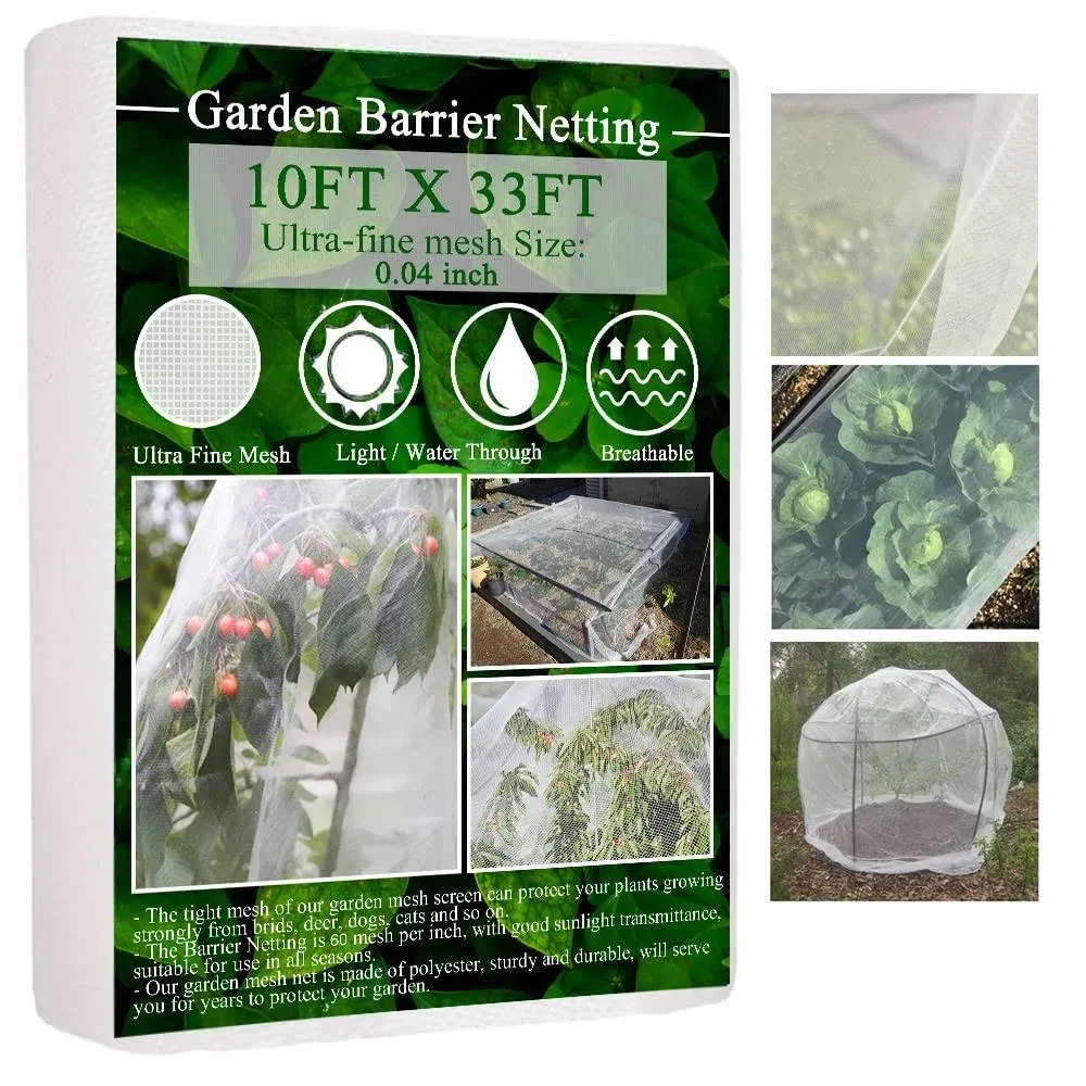 Garden Netting Bird Netting 10x33FT Ultra Fine Garden Mesh Netting Garden 