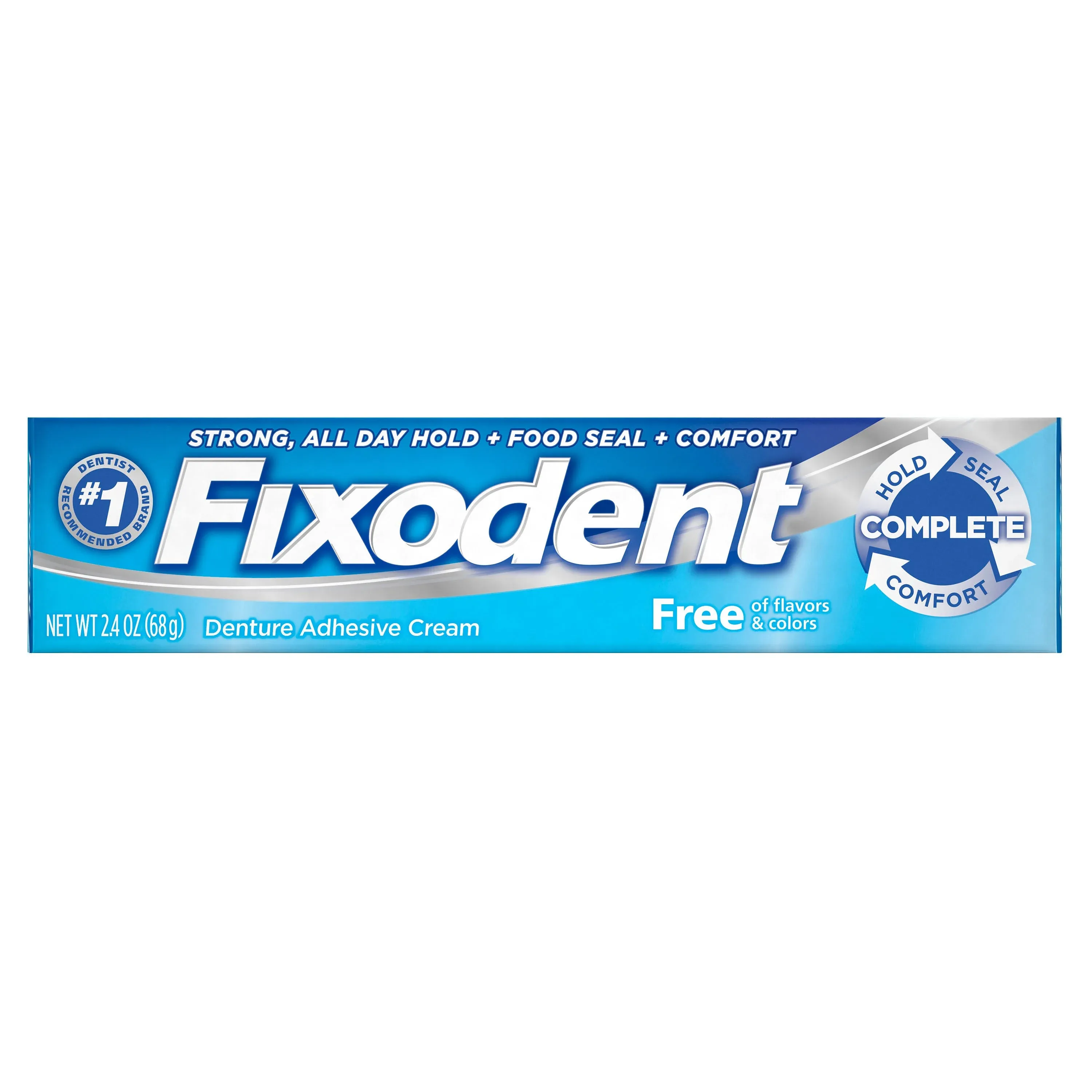 Fixodent Complete Free Denture Adhesive Cream 2.4 Oz