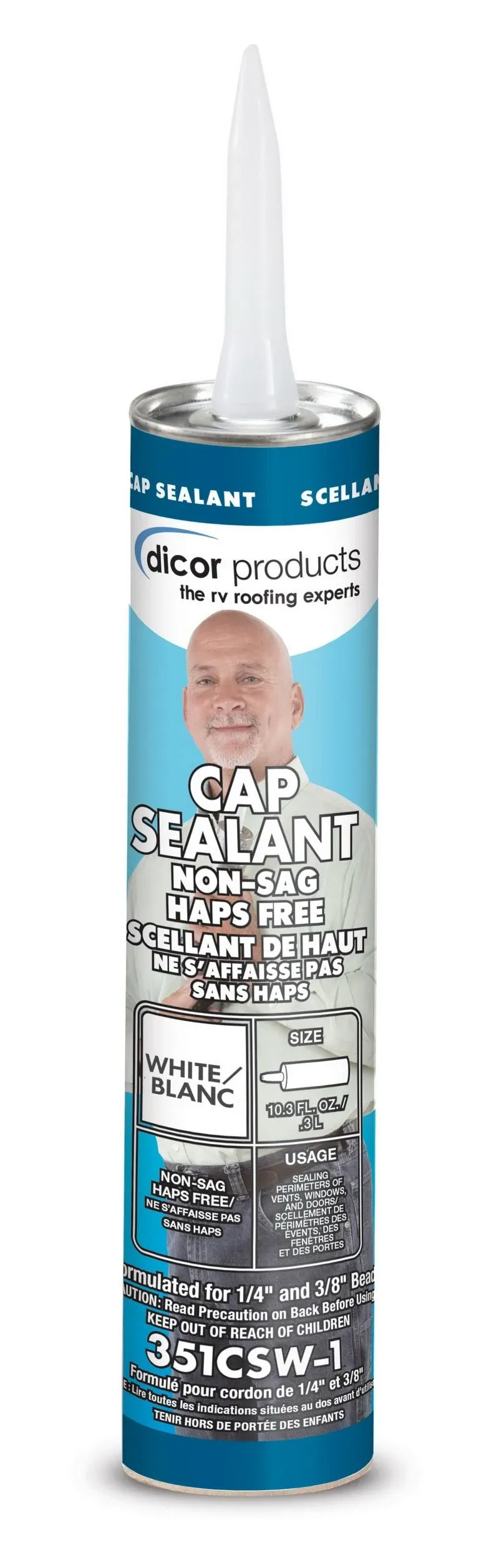 Dicor 351Csw-1 White Cap Sealant 10 Oz Tube