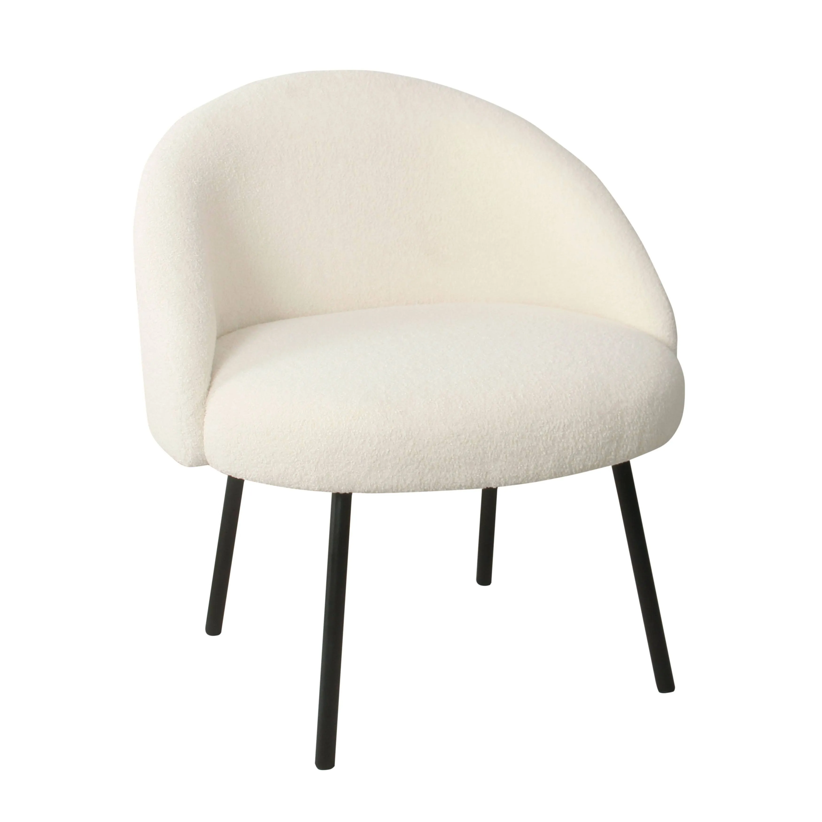 HomePop Modern Sherpa Accent Chair Cream