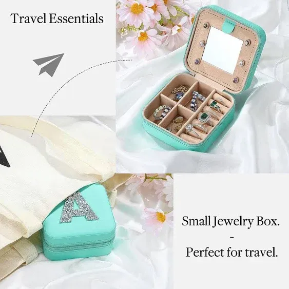 Birthday Gifts For Mom Mother - Personalized Small Travel Jewelry Case