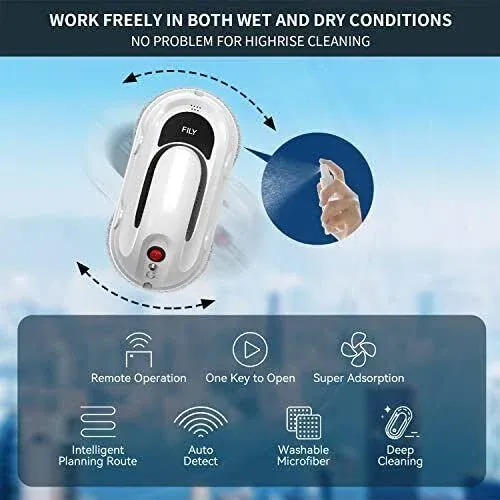 S1PRO Window Cleaner Robot 5000PA Strong Suction Smart Window Cleaner with On...