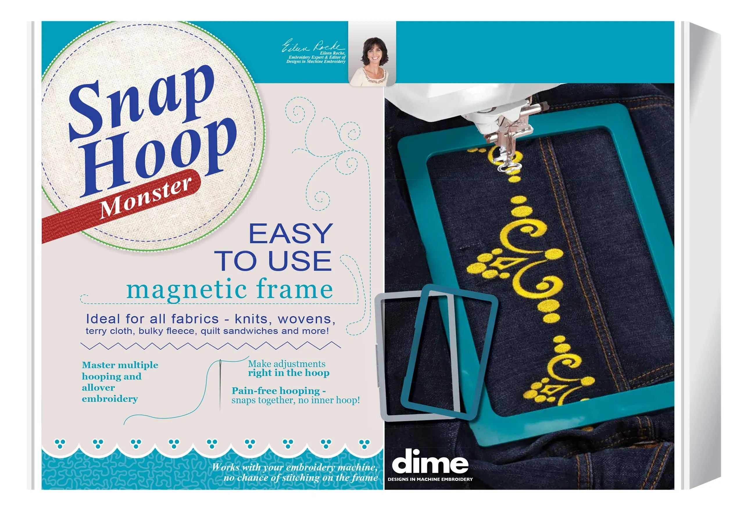 Snap Hoop Monster for Baby Lock/Brother (5" x 7") Magnetic Embroidery Hoop for Machine Embroidery