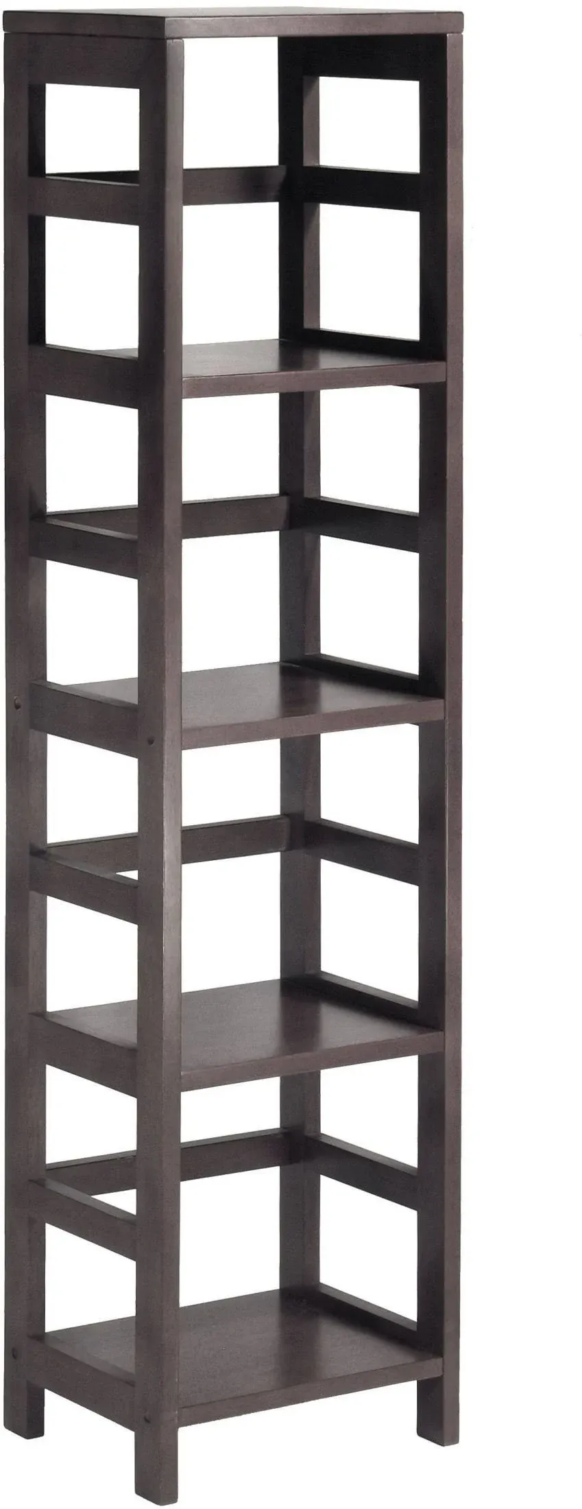 Modern Open Display Bookcase Narrow Style Bookshelf Book Tall Shelving Unit NEW