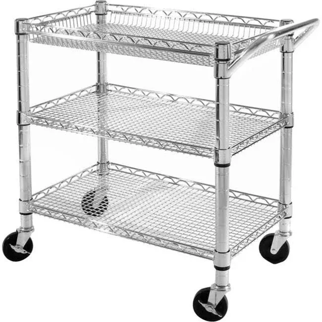 Seville Classics 3-Shelf Heavy-Duty Commercial Utility Cart