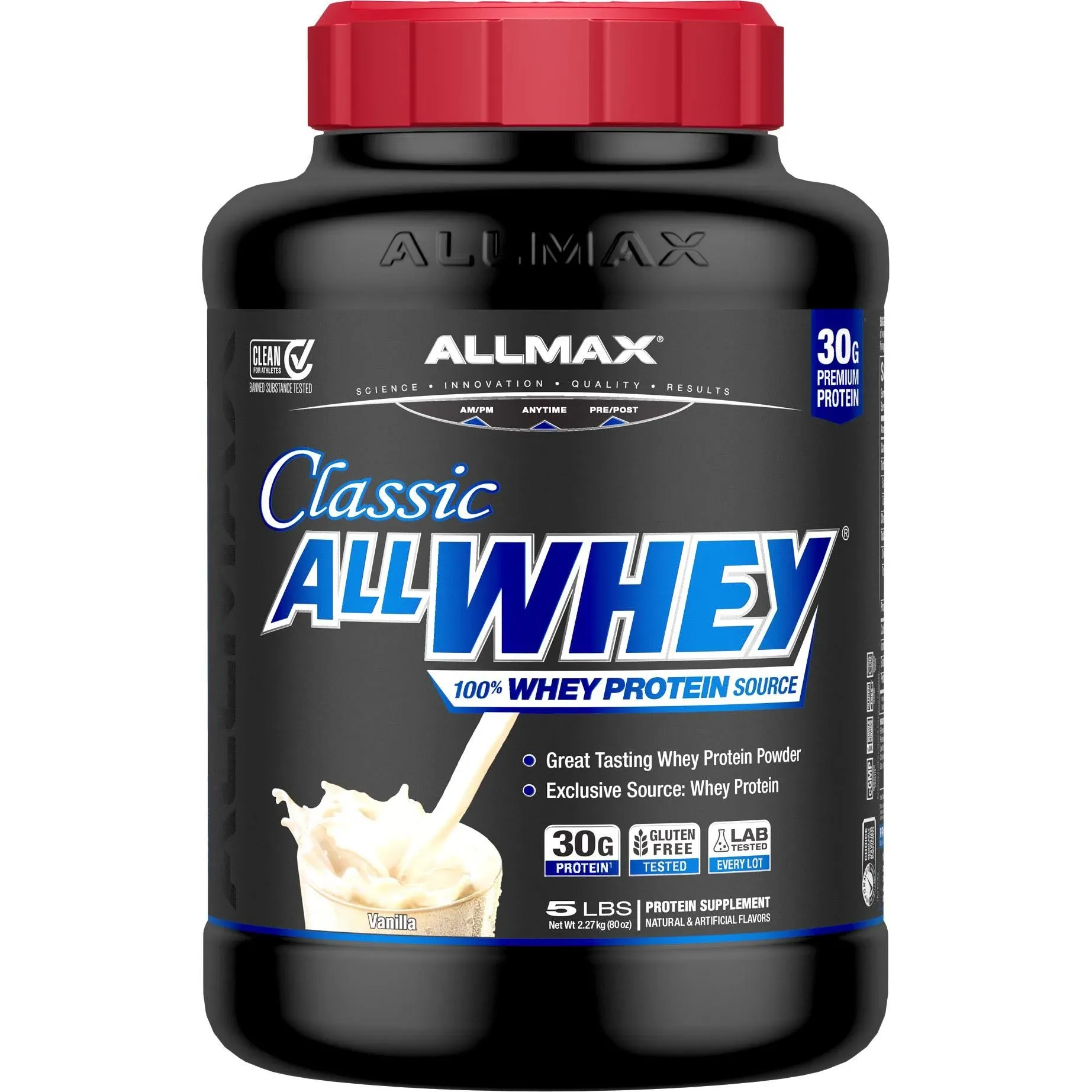 ALLMAX Nutrition, AllWhey Classic, 100 % proteína de suero de leche, vainilla francesa, 2 lb (907 g)