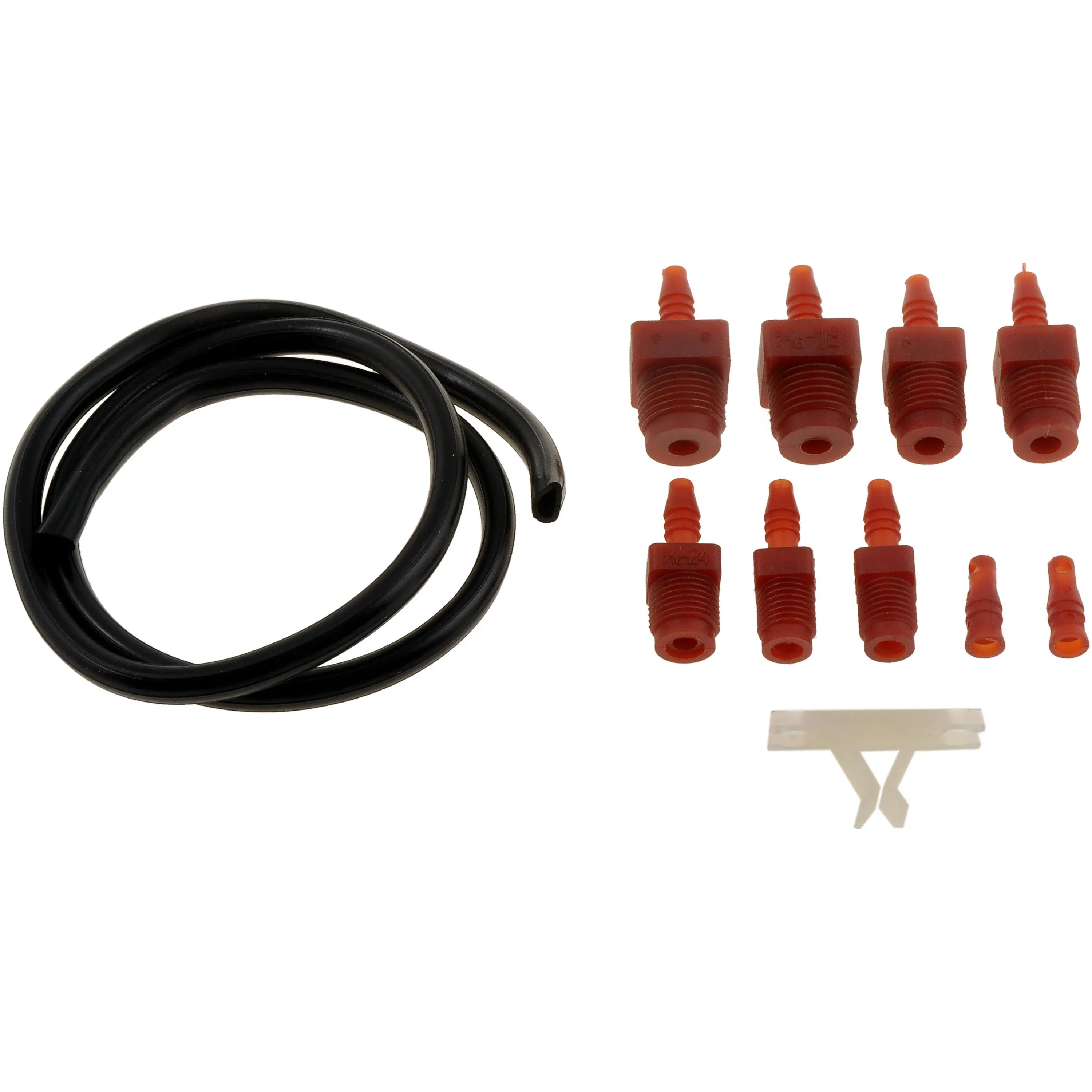 Dorman - HELP Master Cylinder Bleeder Kit - 22 In. Hose, Clip, And 6 Fittings