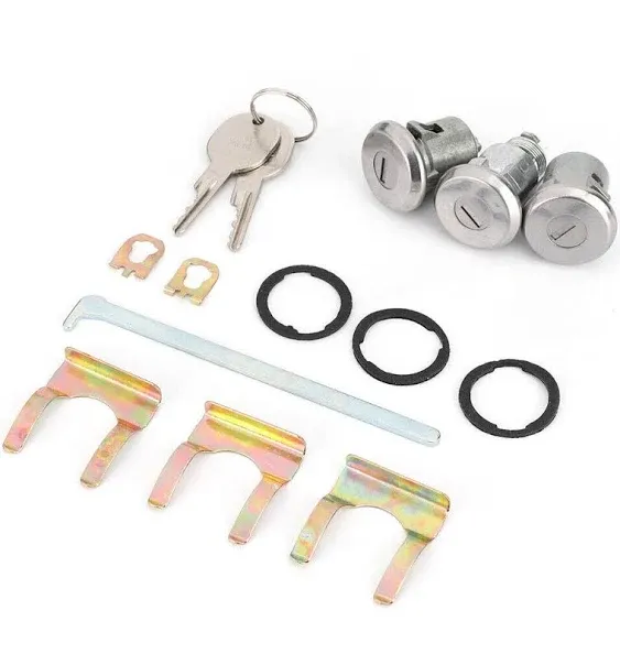 Cutlass Lock Set Door Trunk Key Kit 654394765282 Replacement Fits for Chevelle