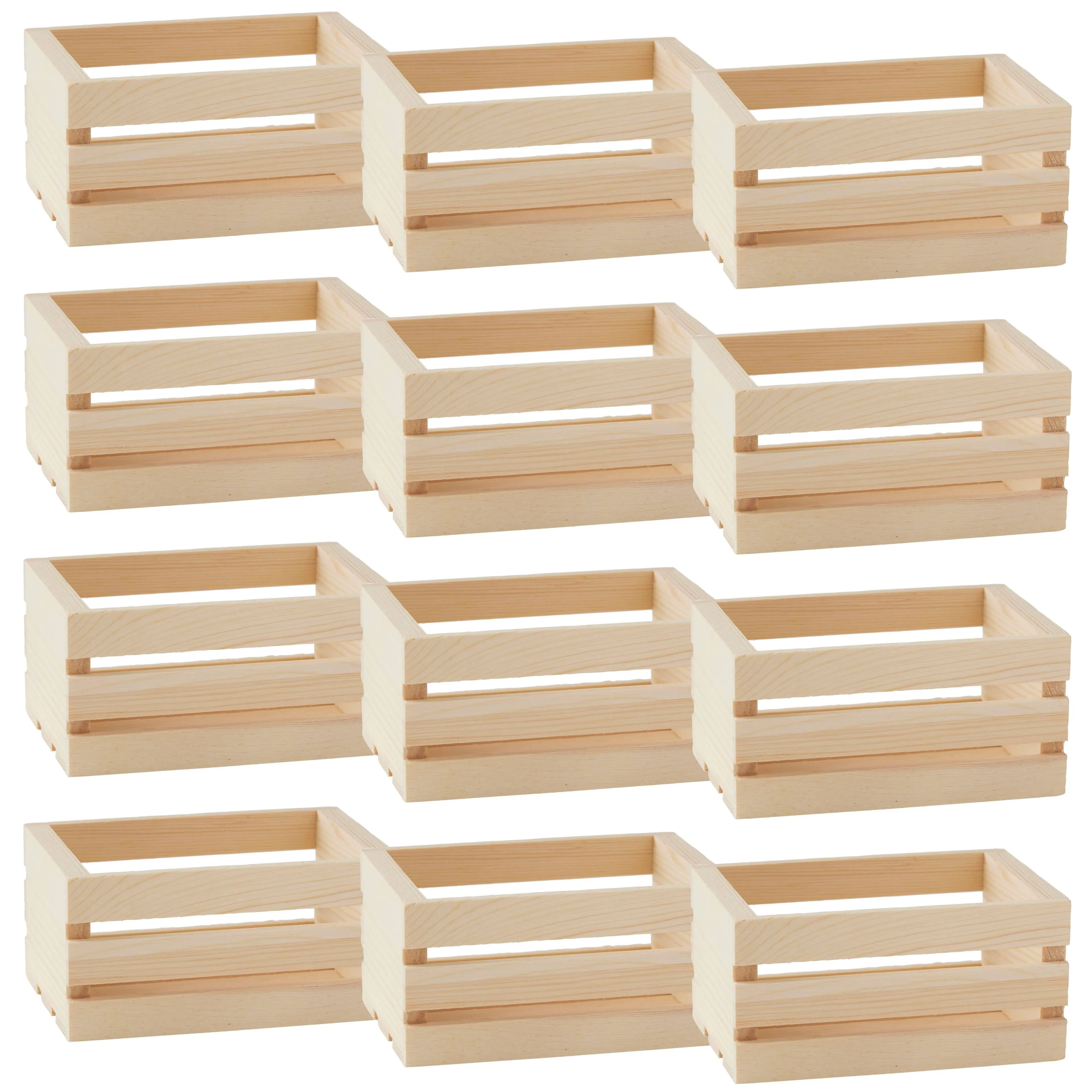 24 Pack: Mini Wood Crate by Make Market®