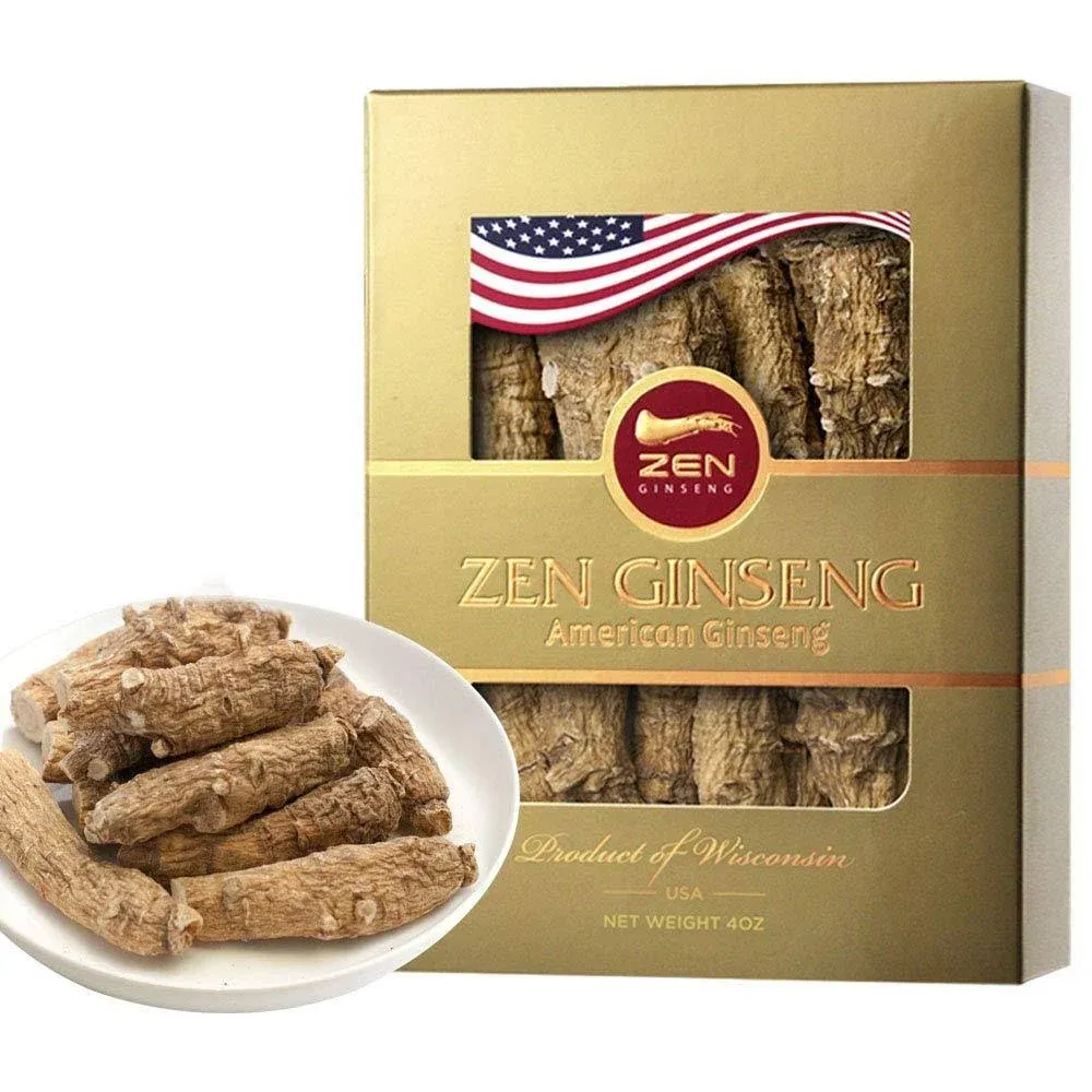 Half Short Large American Wisconsin Ginseng Root (4oz/Box) Performance & Mental