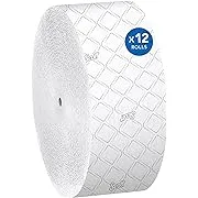 Scott® Coreless High-Capacity Jumbo Roll Toilet Paper (07006), with Elevated Design, 2-Ply, White, (1,150'/Roll, 12 Rolls/Case, 13,800'/Case)Scott® Coreless High-Capacity Jumbo Roll Toilet Paper (07006), with Elevated Design, 2-Ply, White, (1,150'/Roll, 