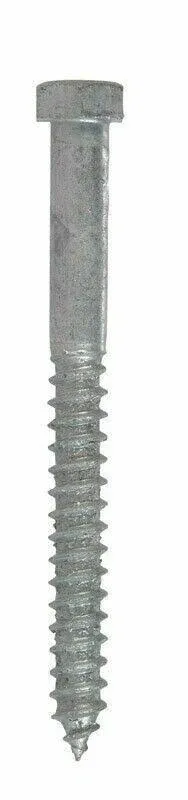 Hillman 812074 Lag Screw 3/8" S X 4" L Hex Hot Dipped Galvanized Steel Hot Dipped Galvanized