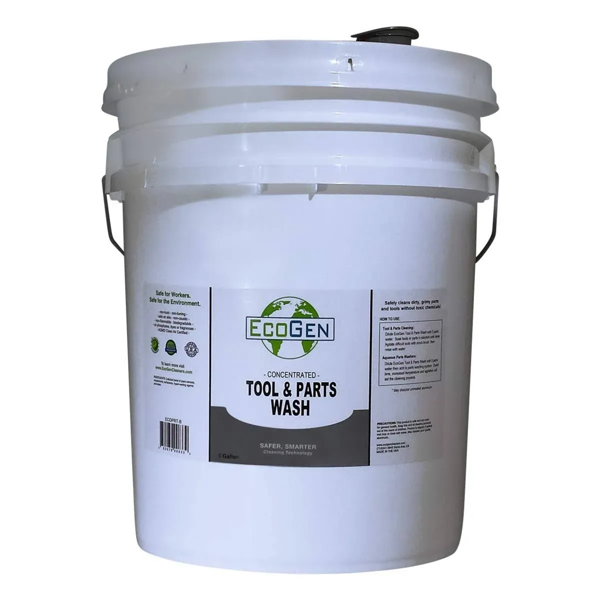 EcoGen ECOPRT-B Tool & Parts Cleaner Concentrate, Non-Flammable, 5 Gal Bucket