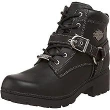 HARLEY-DAVIDSON FOOTWEAR Women's Tegan Ankle Boot ,Black,11 M US