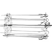 BBQ Steel Metal Roaster Rotisserie Skewers Needle Cage Oven Kebab Maker Grill