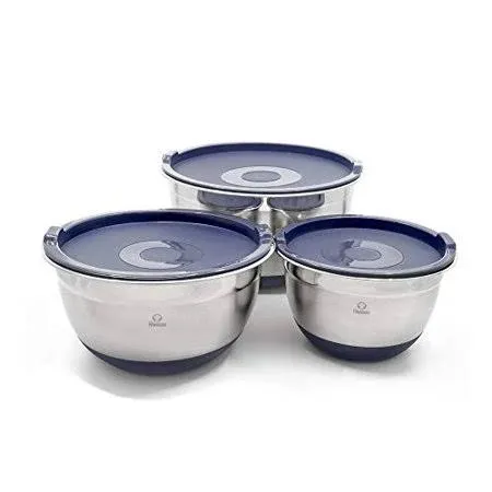 Chef Pomodoro Mixing Bowls with Lids Stainless Steel Bowl Set