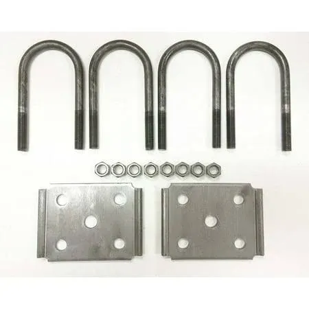 Trailer U Bolt Kit Oiled Steel Fits 1 3/4&#034; Round Axles