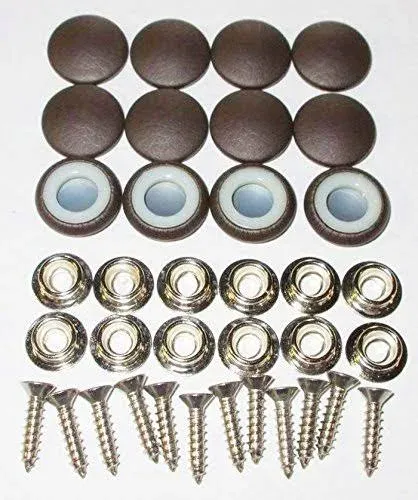 VSTAR Set of 12 Dura Snap Upholstery Buttons Chocolate Brown Vinyl (#30-3/4 ...