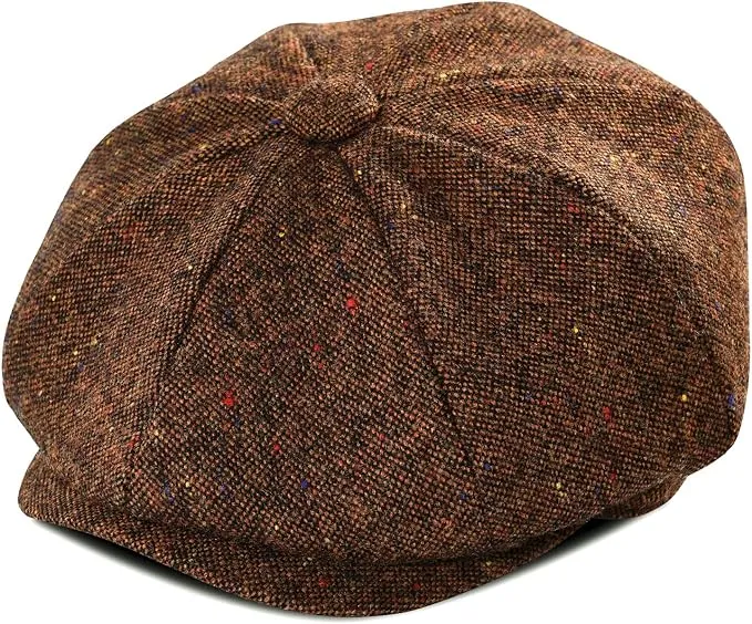 Boys Vintage Newsboy Cap Tweed Flat Beret Cabbie Hat for Kids Toddler Pageboy