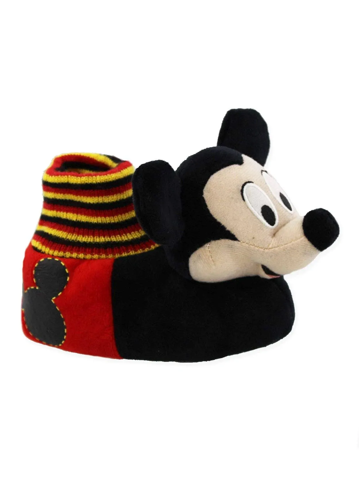 Disney Toddler Boys Plush 3D Mickey Head Sock Top Slippers