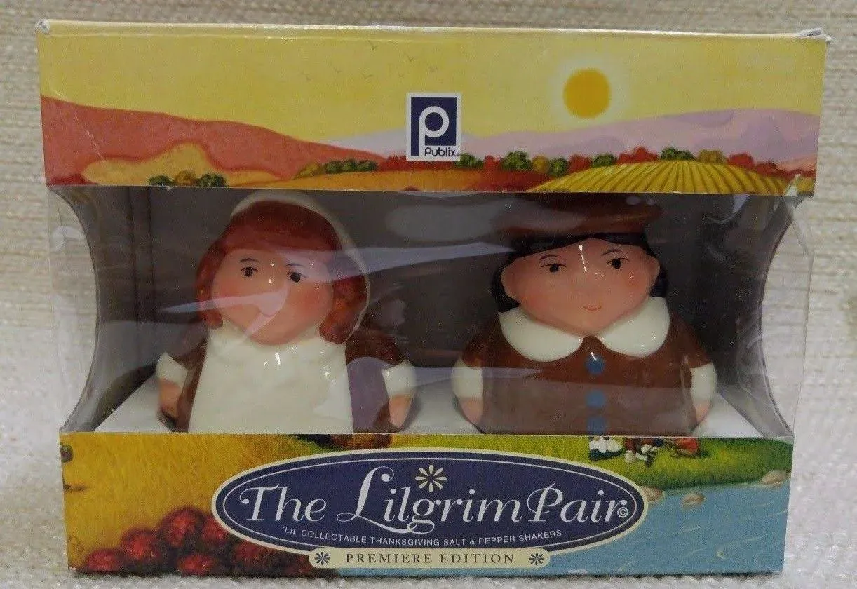 Publix The Lilgrim Pair Pilgrim Salt and Pepper Shakers