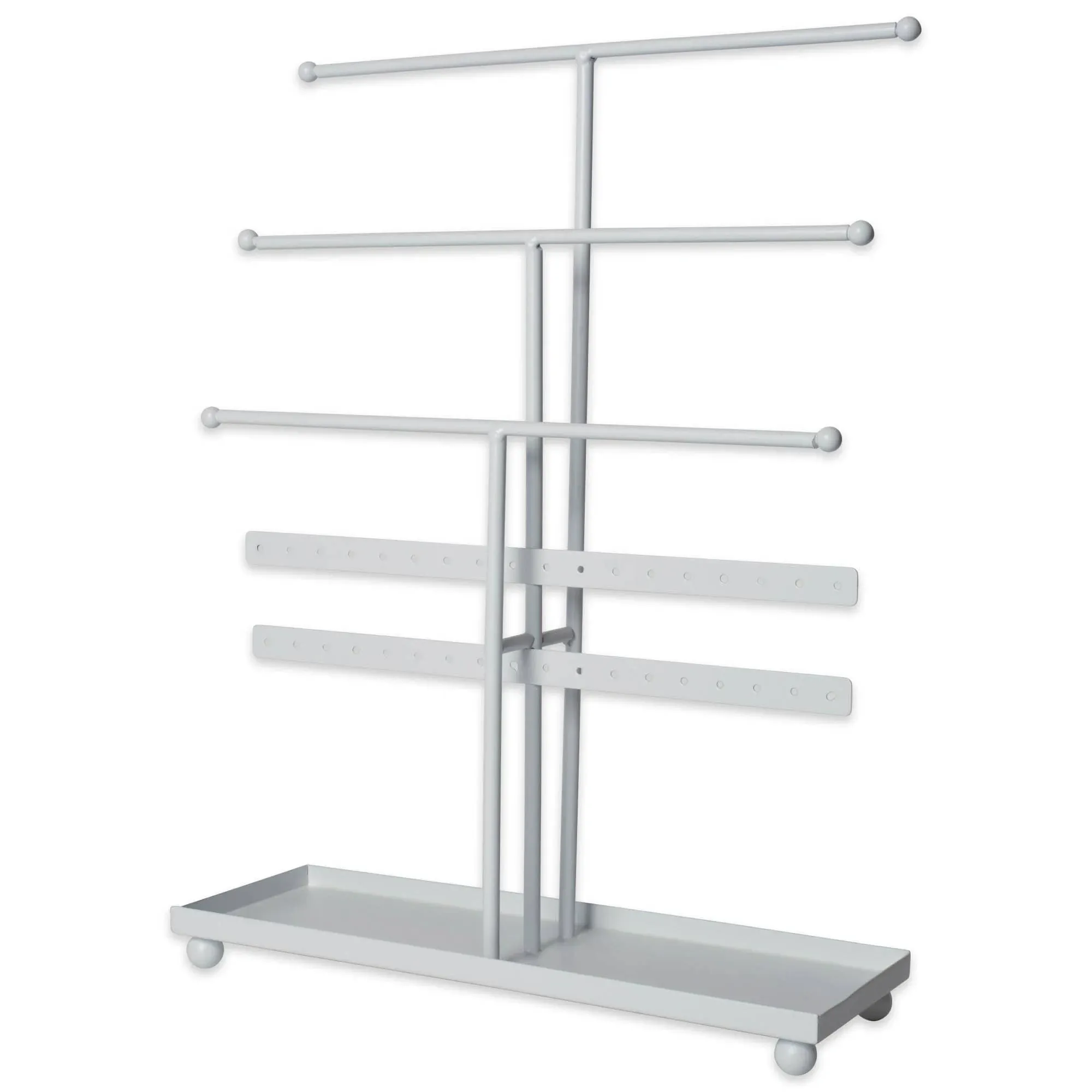 DII Accessory Organization Collection Jewelry Stand, 3 Tier Tower, Black