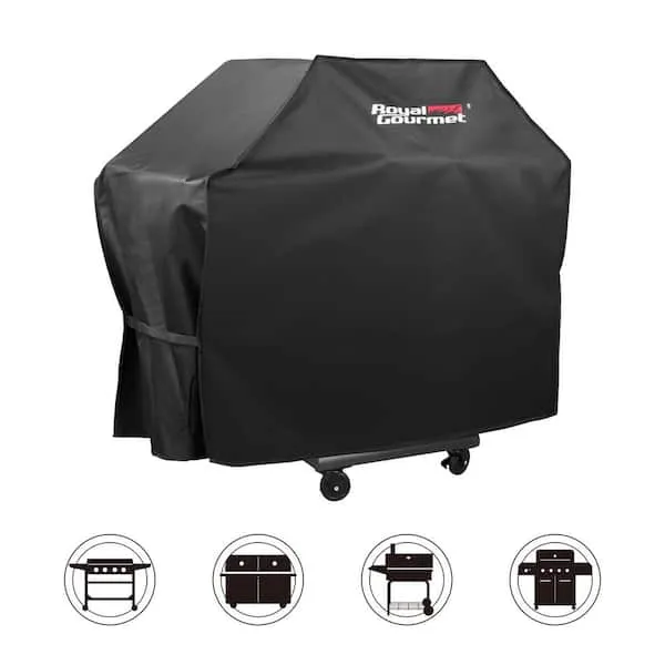 Royal Gourmet CR5402 54" Grill Cover, Durable Oxford Polyester Outdoor BBQ Cover, Water Resistant, Weather Protection, Black