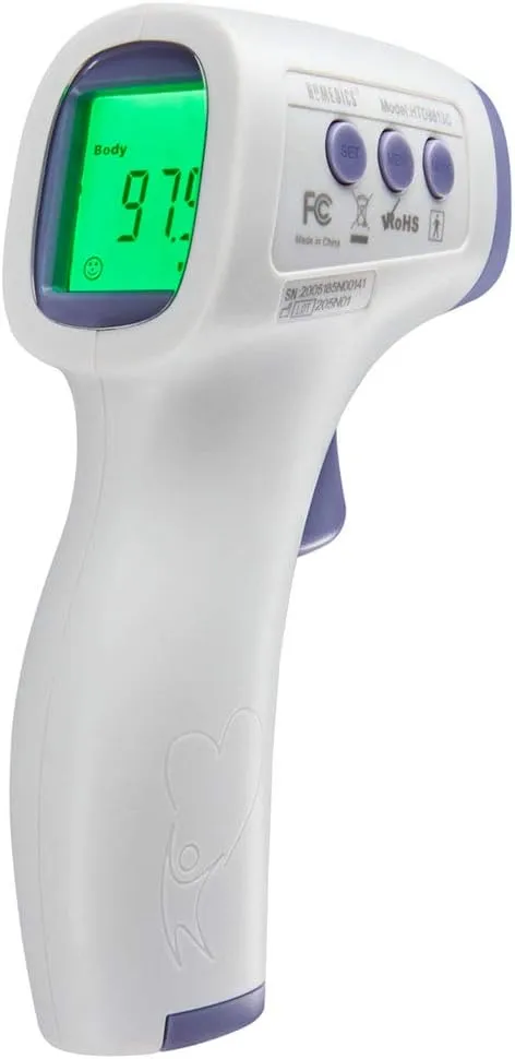 Homedics Non-Contact Digital Infrared Forehead Thermometer for Adults and Kids, Fast Accurate Results, High-Fever Alert with 4-in-1