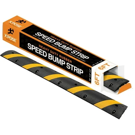 Xpose Safety RSH-6-X Modular Rubber Speed Bump 72 in x12 in X2 in