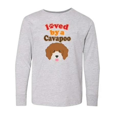 Inktastic Cavapoo Dog Gift Youth Long Sleeve T-Shirt