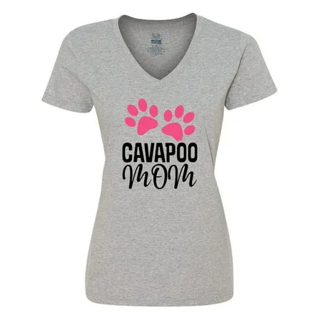 Inktastic Cavapoo Mom Dog Gift Women s V-Neck T-Shirt