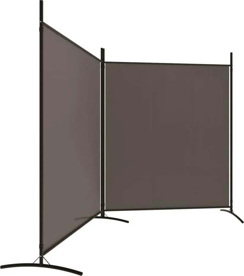 2-Panel Room Divider Black 68.9&#034;x70.9&#034; Fabric