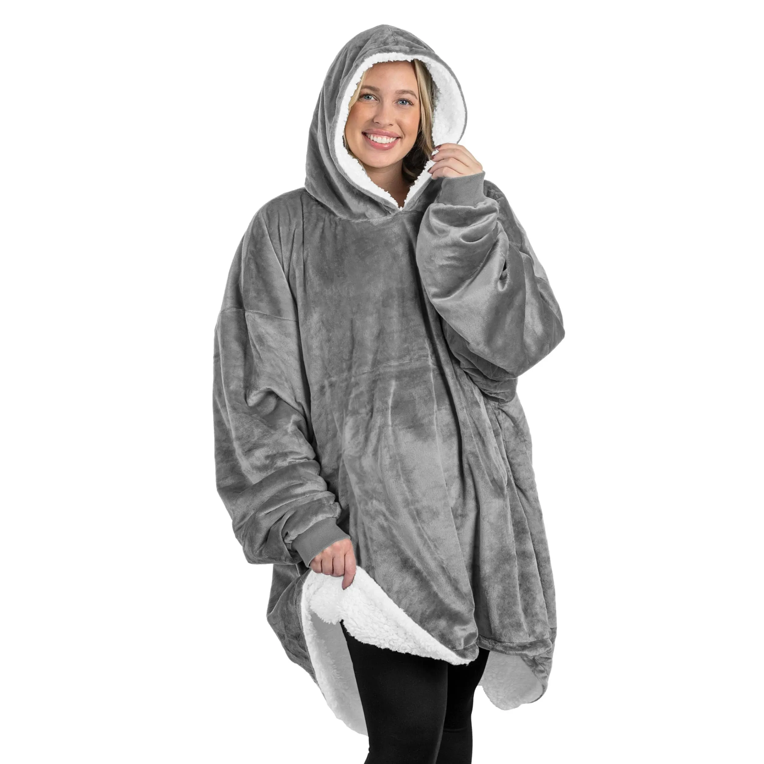 Bare Home Sherpa Wearable Blanket