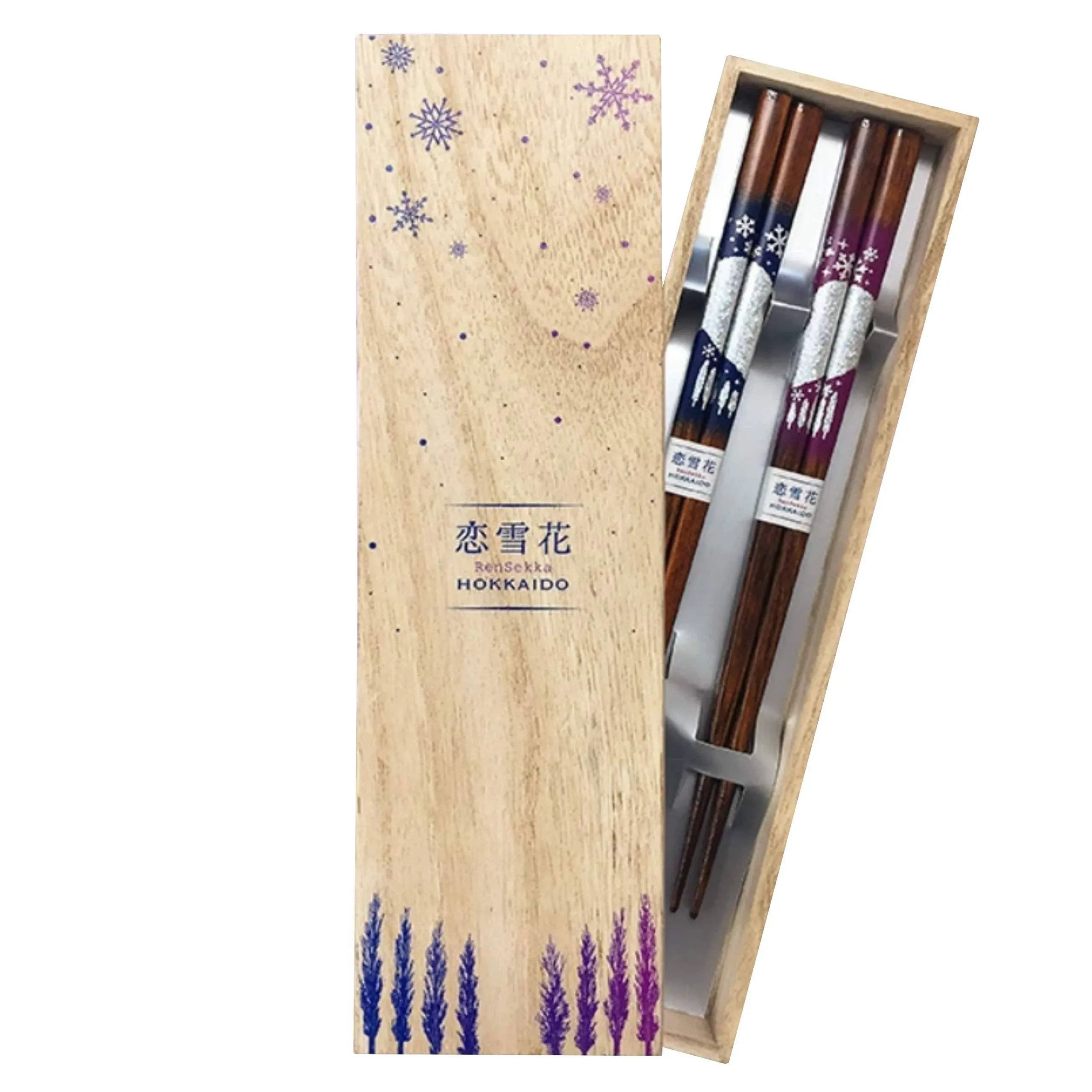 North Mart Rensekka Couple Chopsticks Box Set Made in Japan Hokkaido Gift Wakasa ...