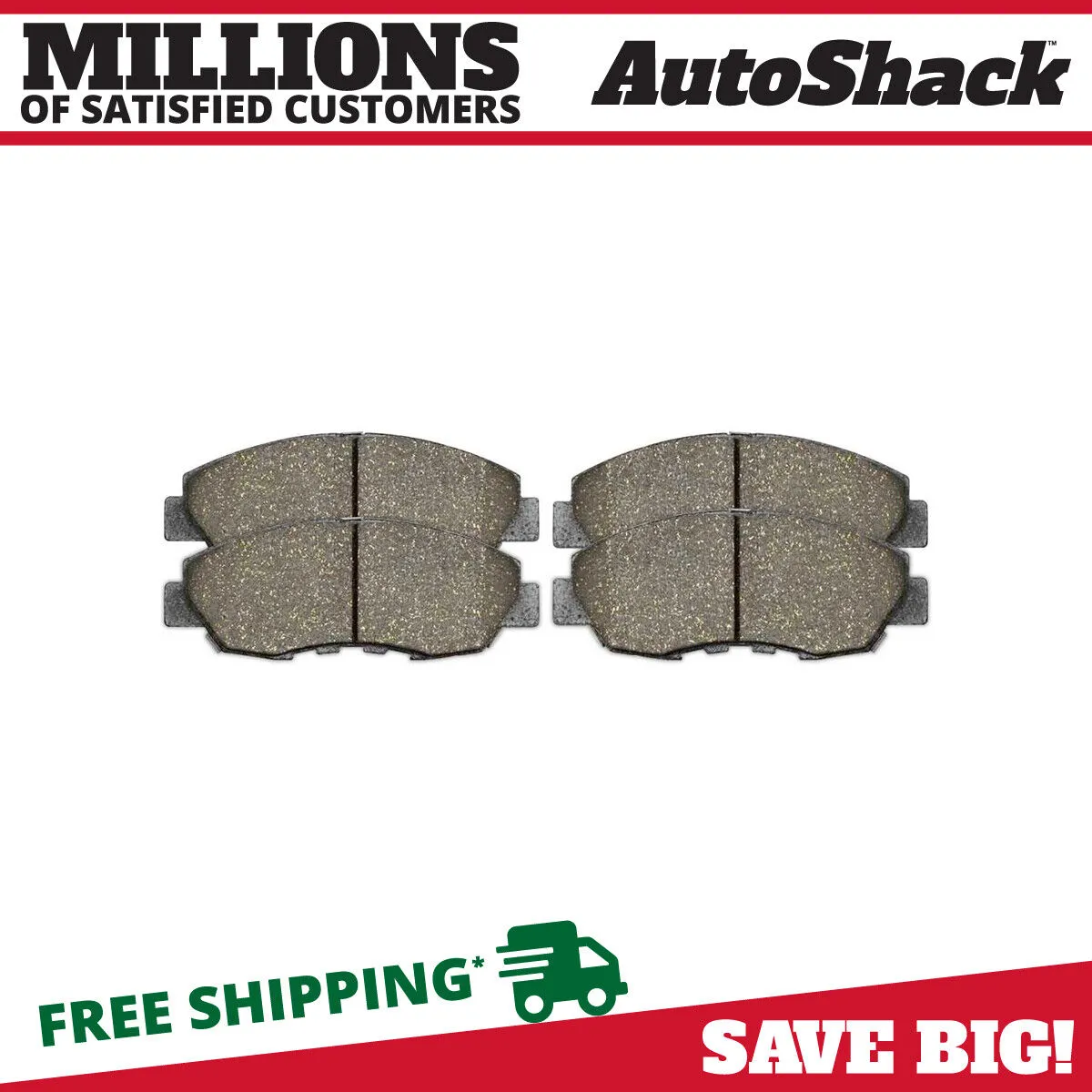 AutoShack Front Ceramic Brake Pad Kit for Honda Civic, Accord, and Insight