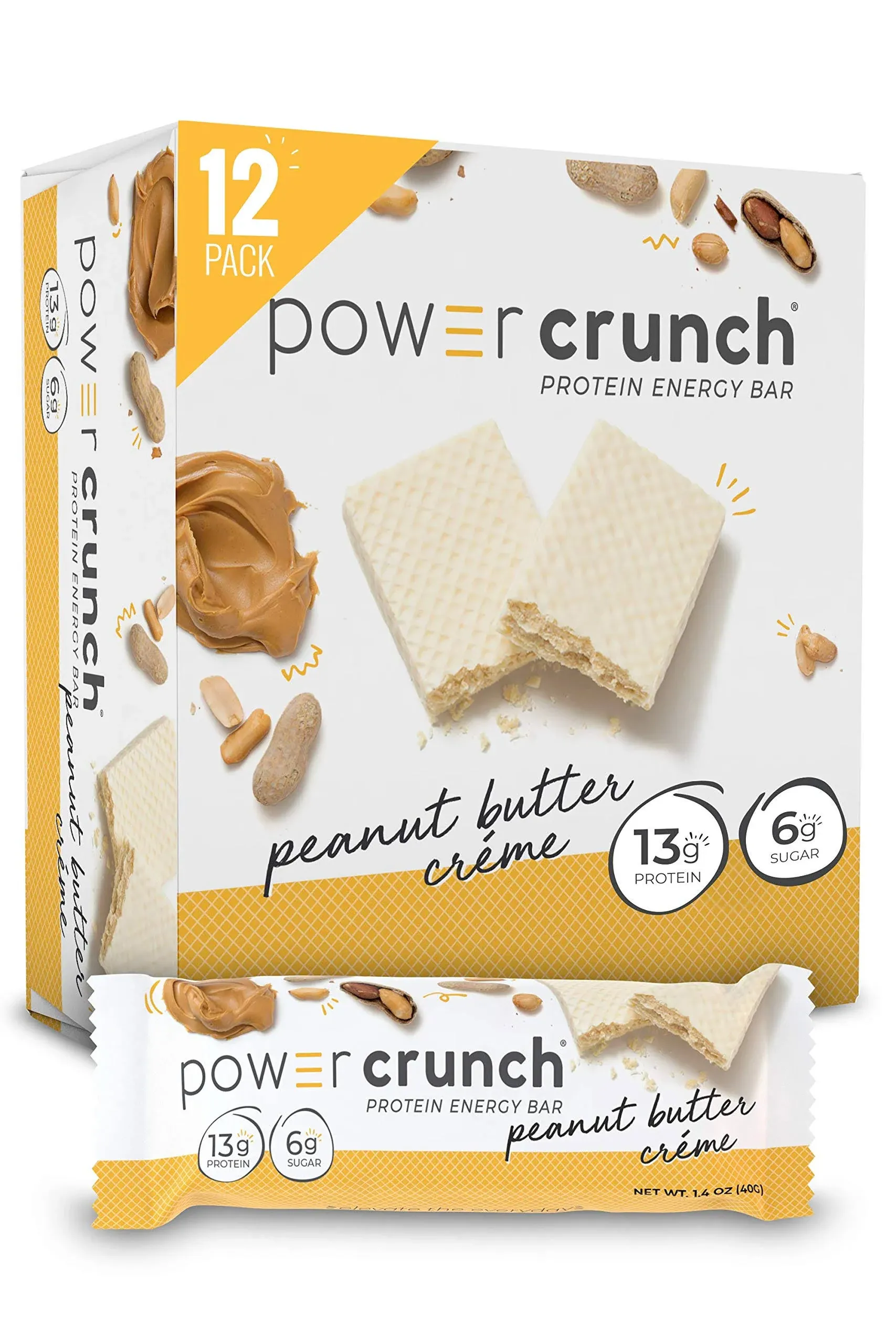 Power Crunch Protein Energy Bar, Peanut Butter Creme - 12 pack, 1.4 oz bars