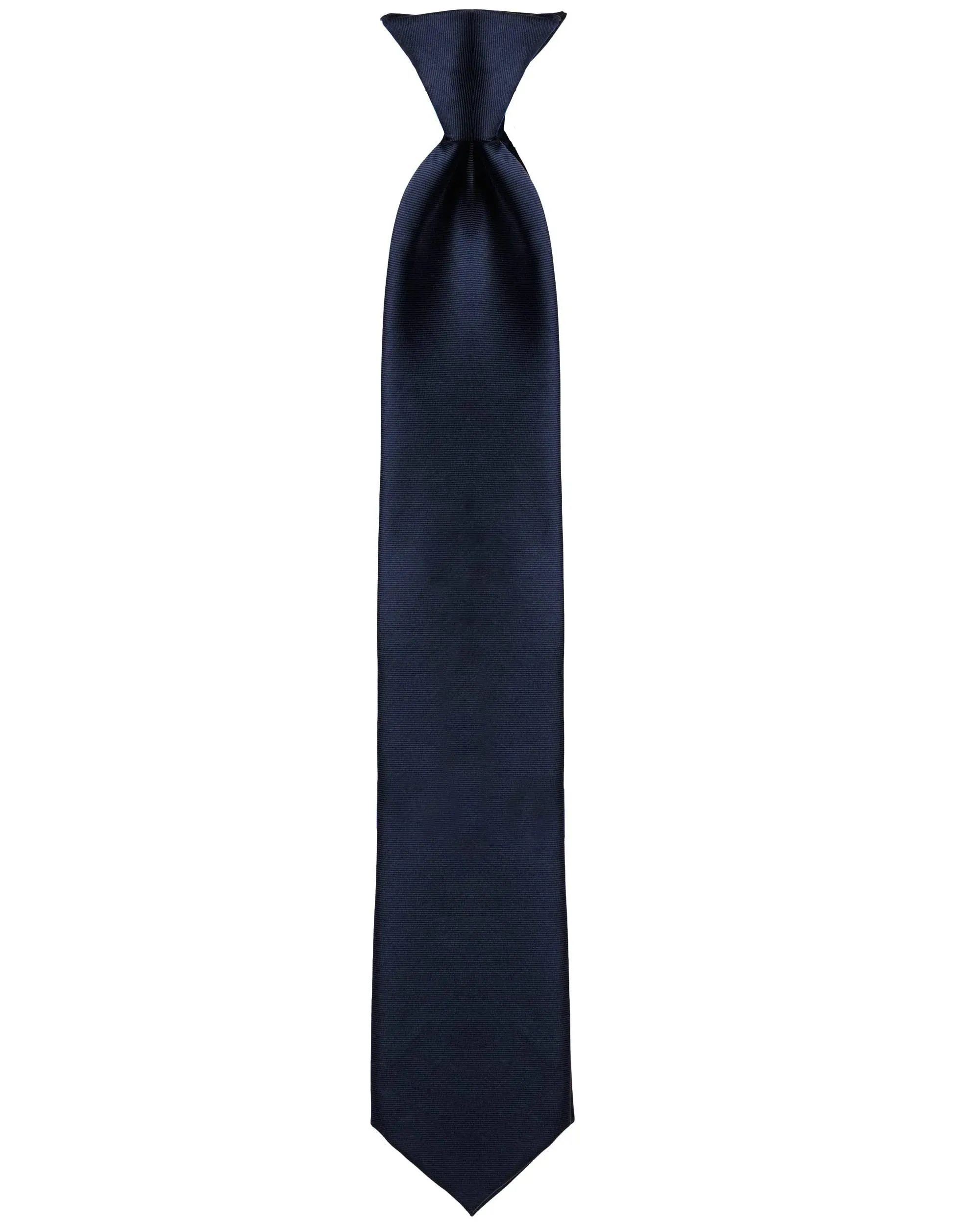 boxed-gifts Clip On Ties for Men - Premium Black Solid Color Clip On Tie