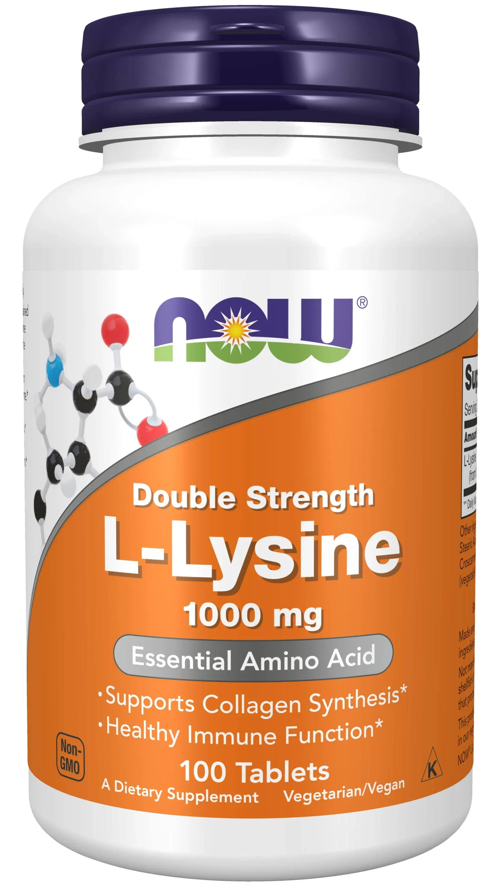 Now Foods - L-Lysine 1000 mg. 100 Tablets