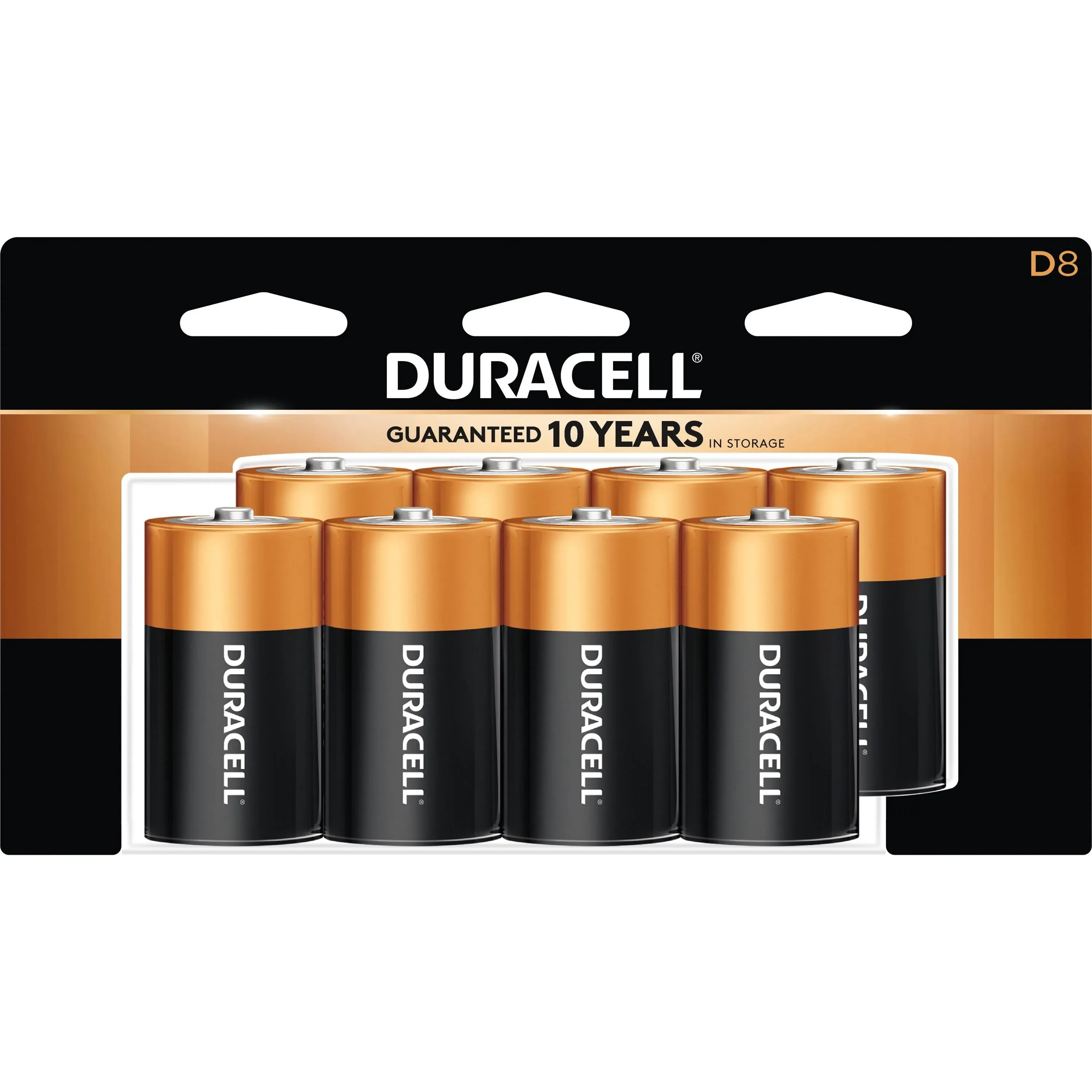 D Duracell Coppertop Alkaline Batteries