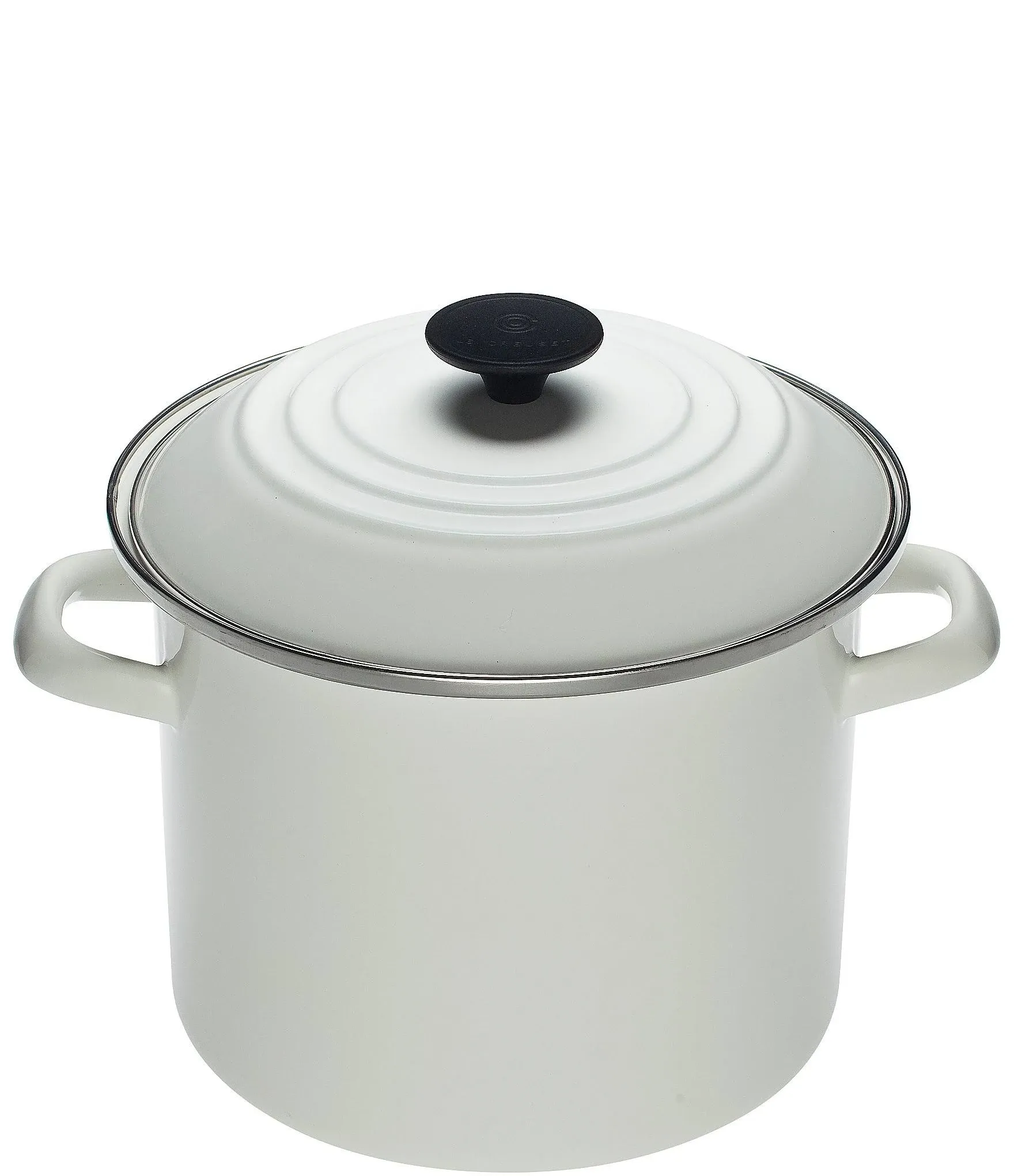 Le Creuset 10-Quart Enameled Steel Stockpot - White