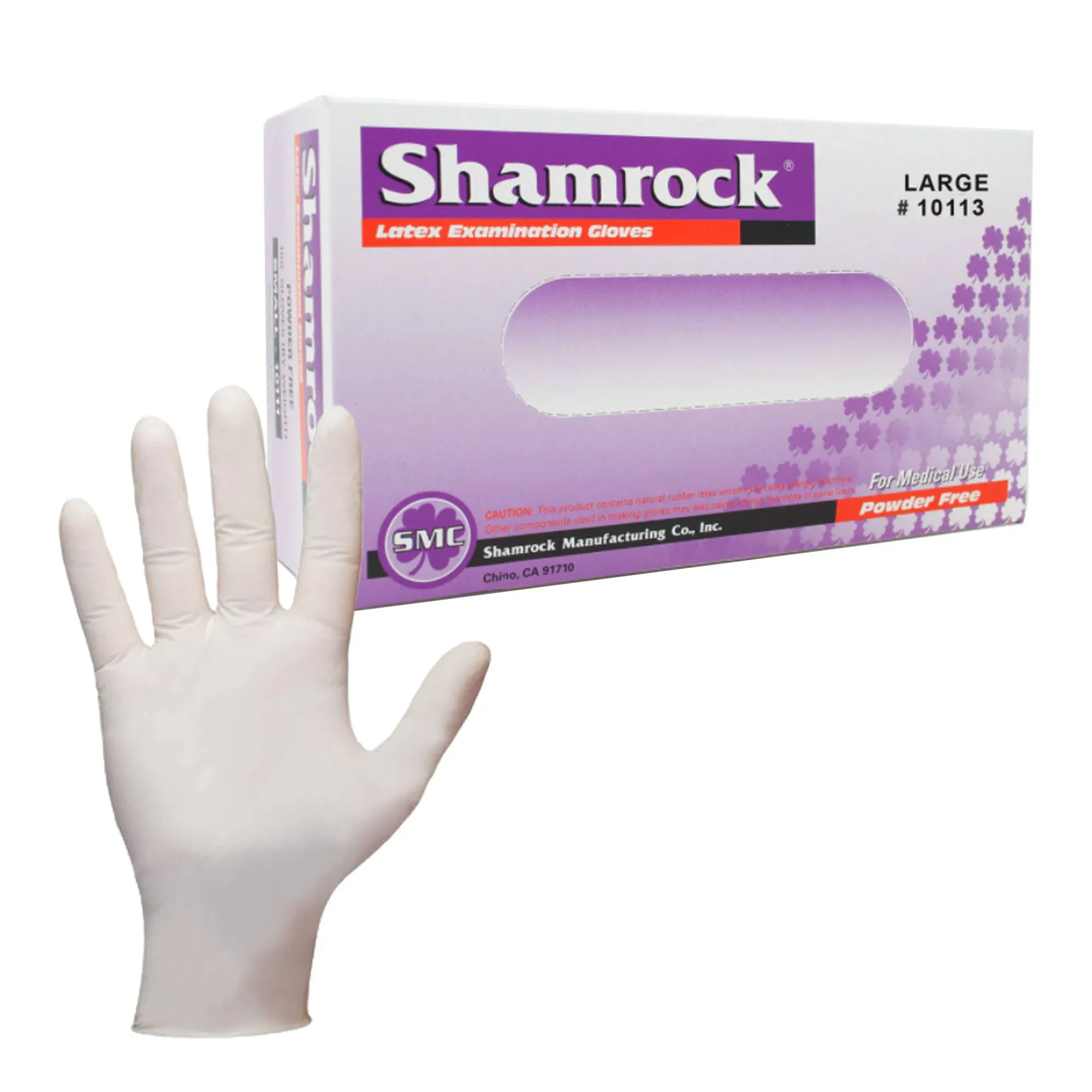 Shamrock Powder Free Latex Gloves