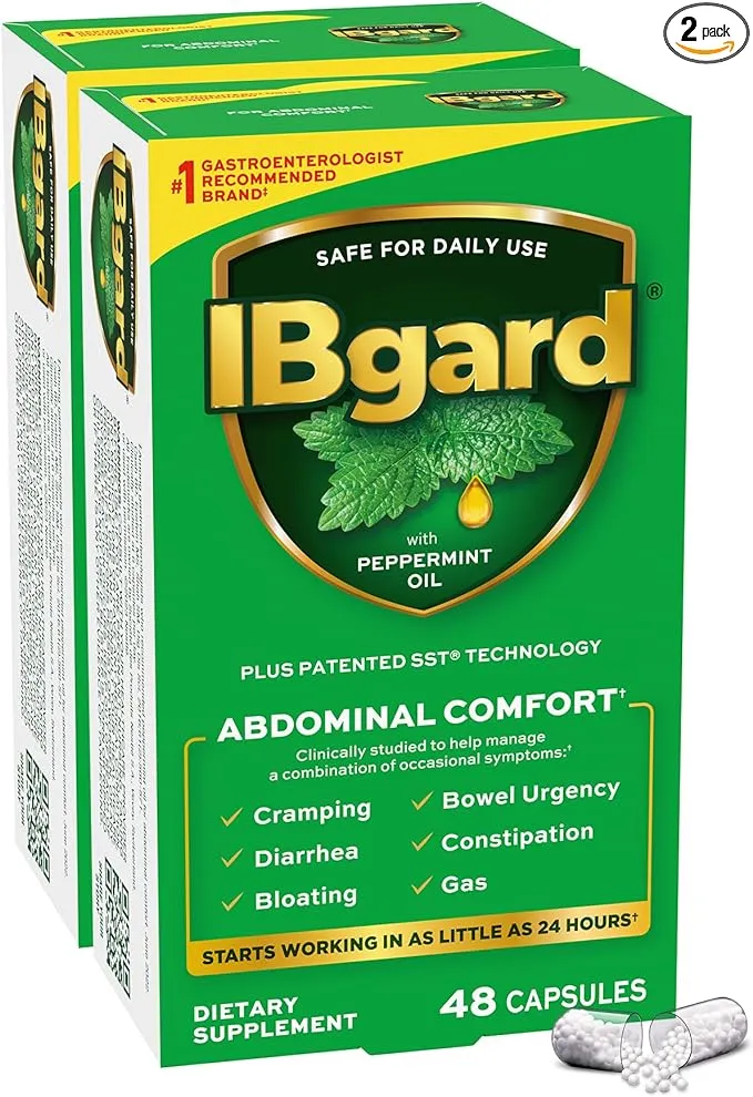 2 Boxes of IBgard Irritable Bowel Syndrome 96 Capsules Total